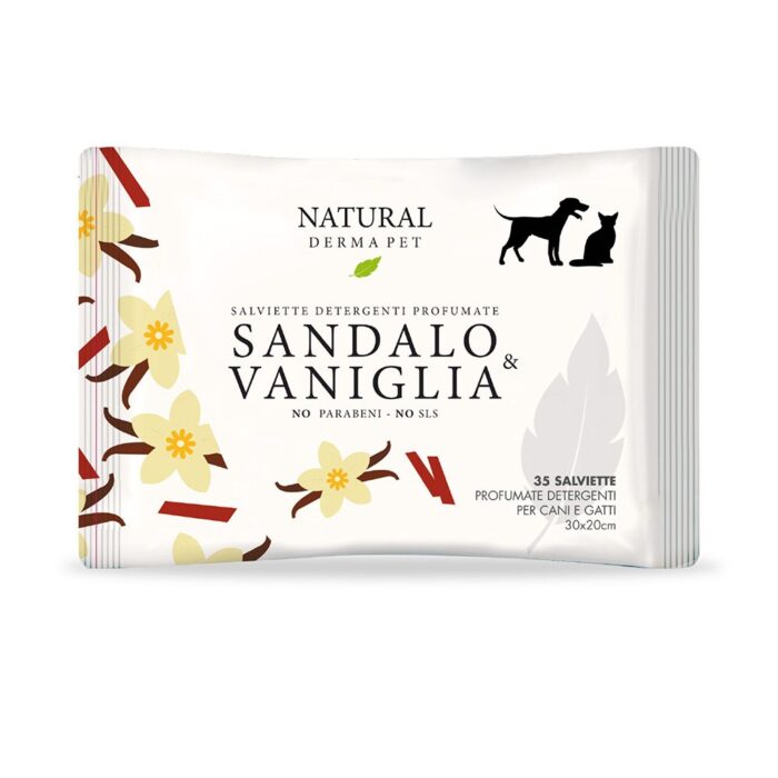 Natural Derma Pet salvietta sandalo vaniglia