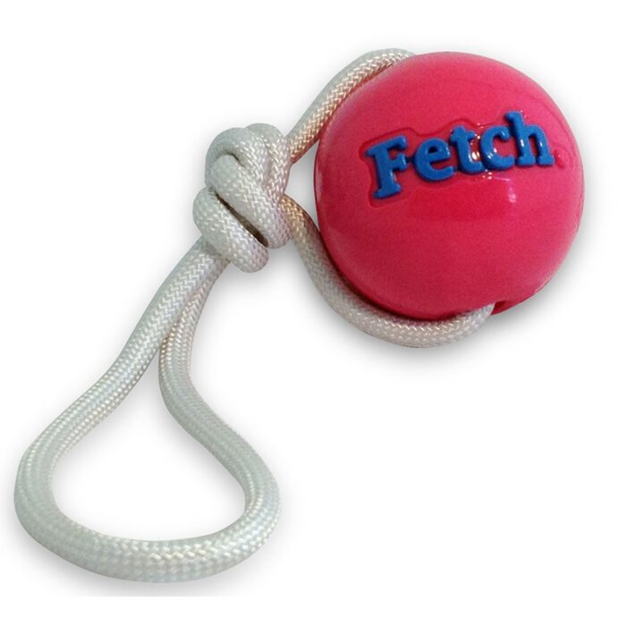 Planet-Dog - Fetch Ball With Rope - Pink